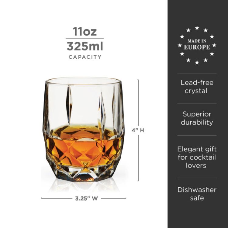 Viski® Reserve Bruno Crystal Cocktail Glass, set of 2 2