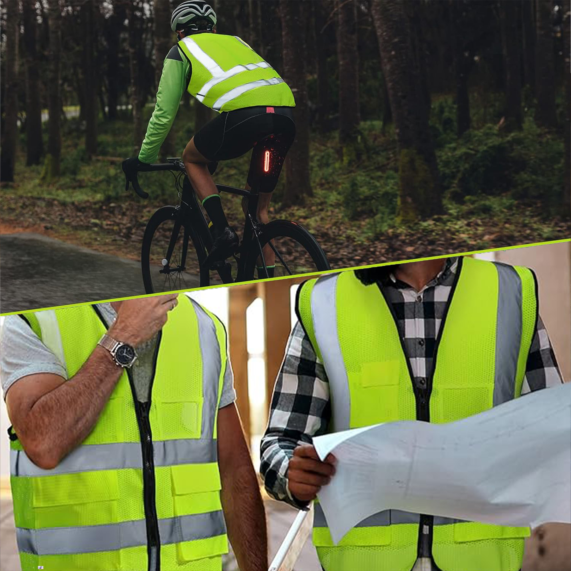 High Visibility Safety Vest With Reflective Strips 2