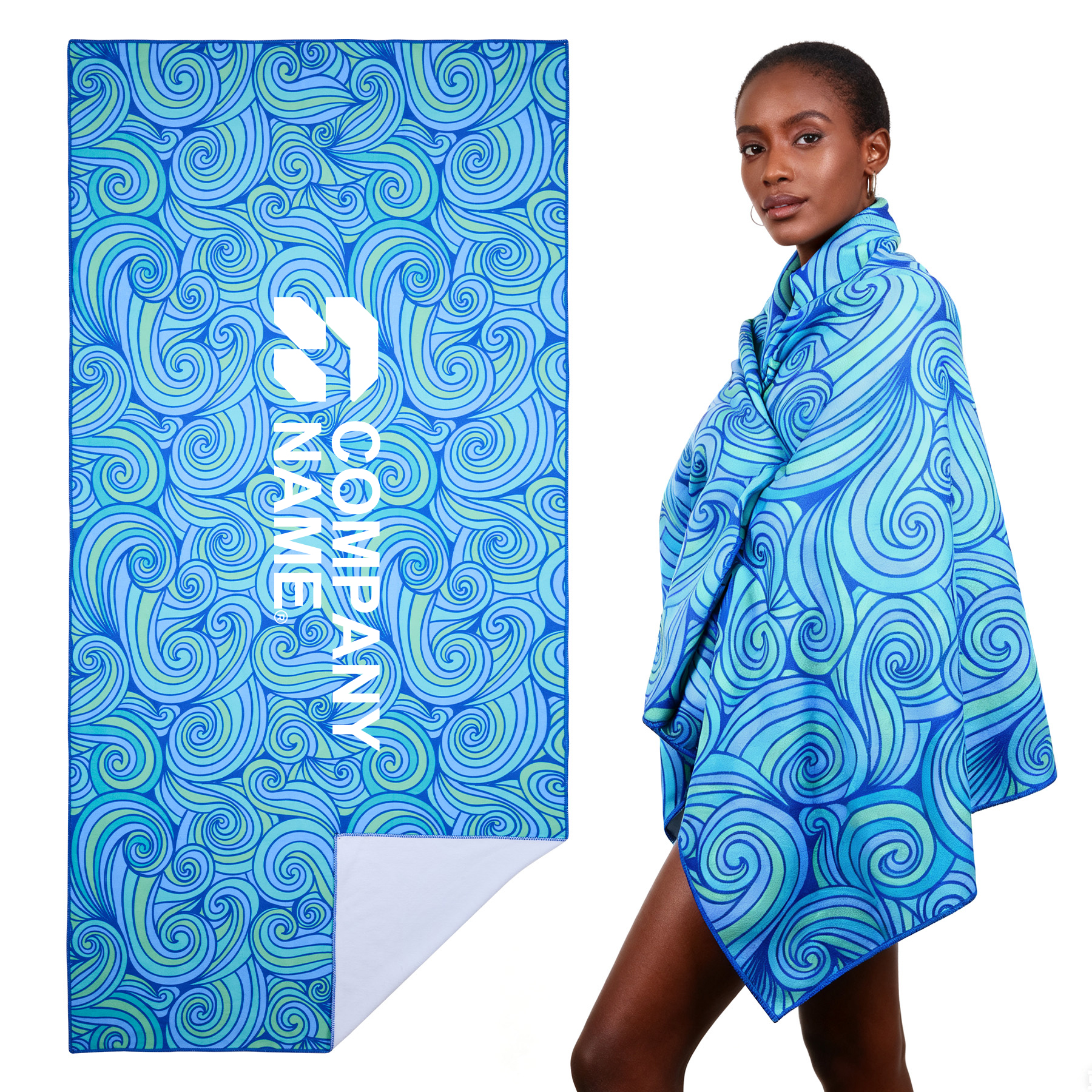 Sublimated Quick Dry 400GSM Microfiber Beach Towel 1