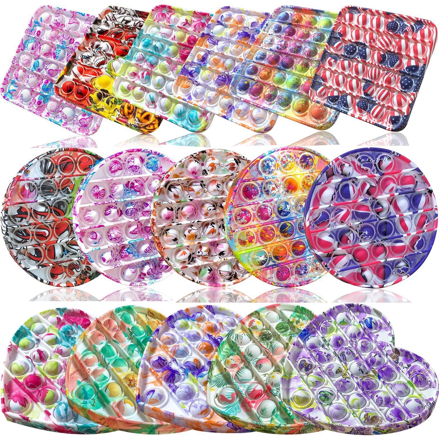Various Patterns Push Pop Bubble Fidget Toy-Customize 6