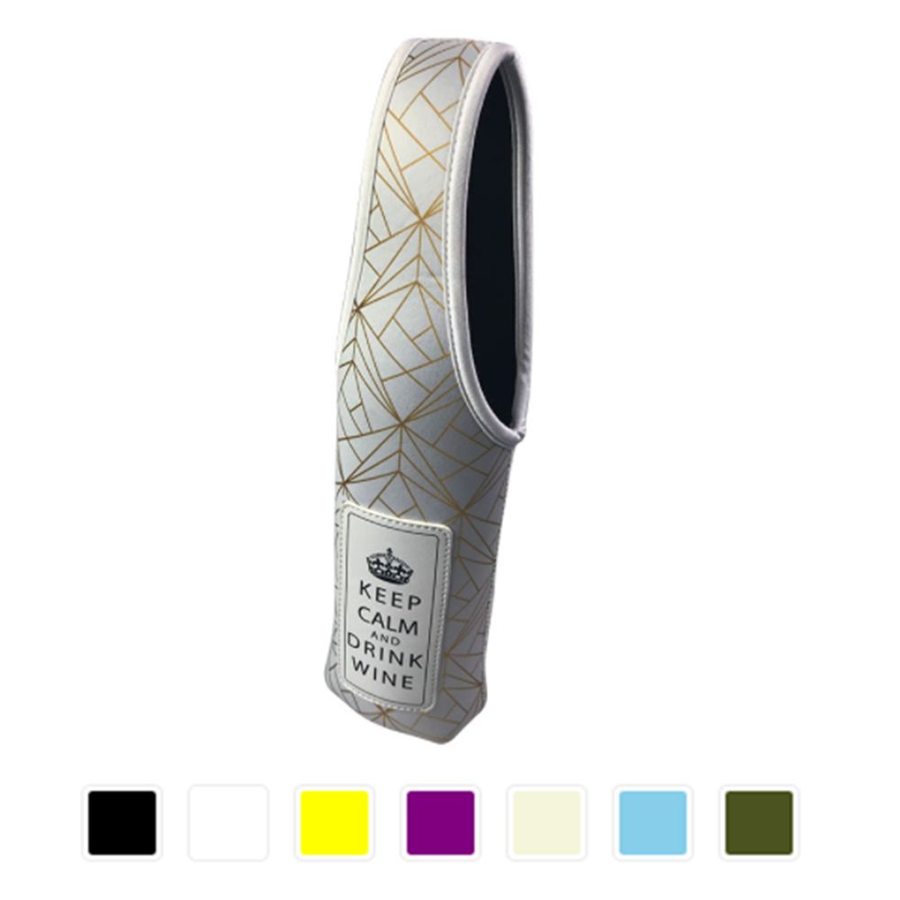 Neoprene Champagne & Red Wine Bottle Cooler Sleeve, custom koozie with logo imprint 2