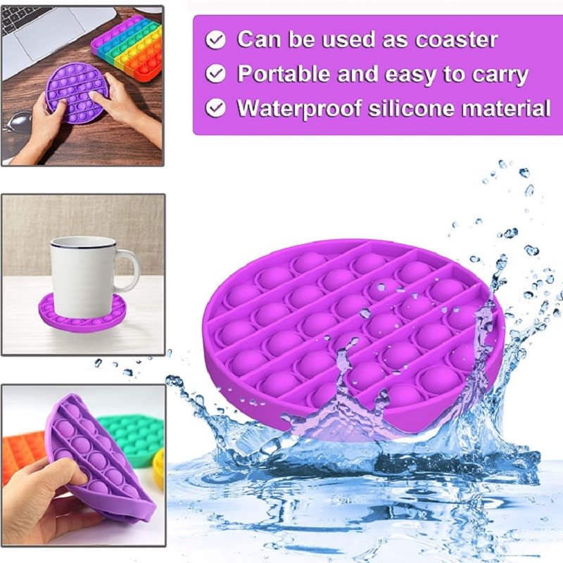 Custom Printed Silicone Push Pop Bubble Fidget Toys 6