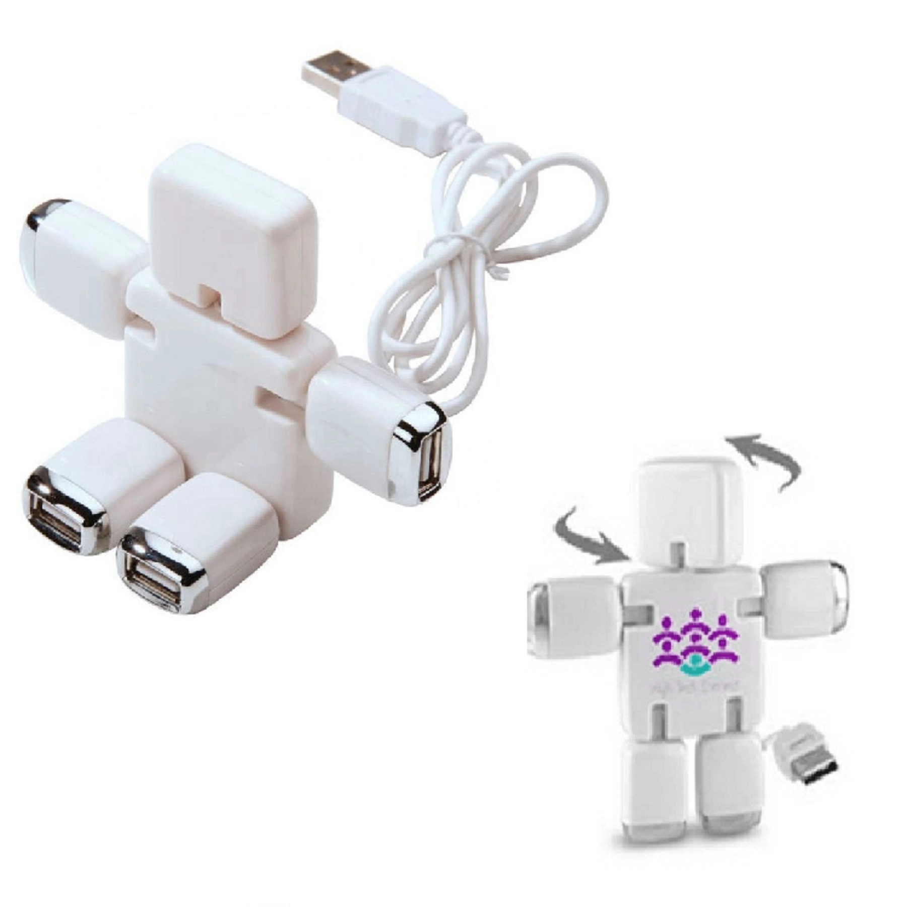 4 Port Robot Man Shape Human Hub 2
