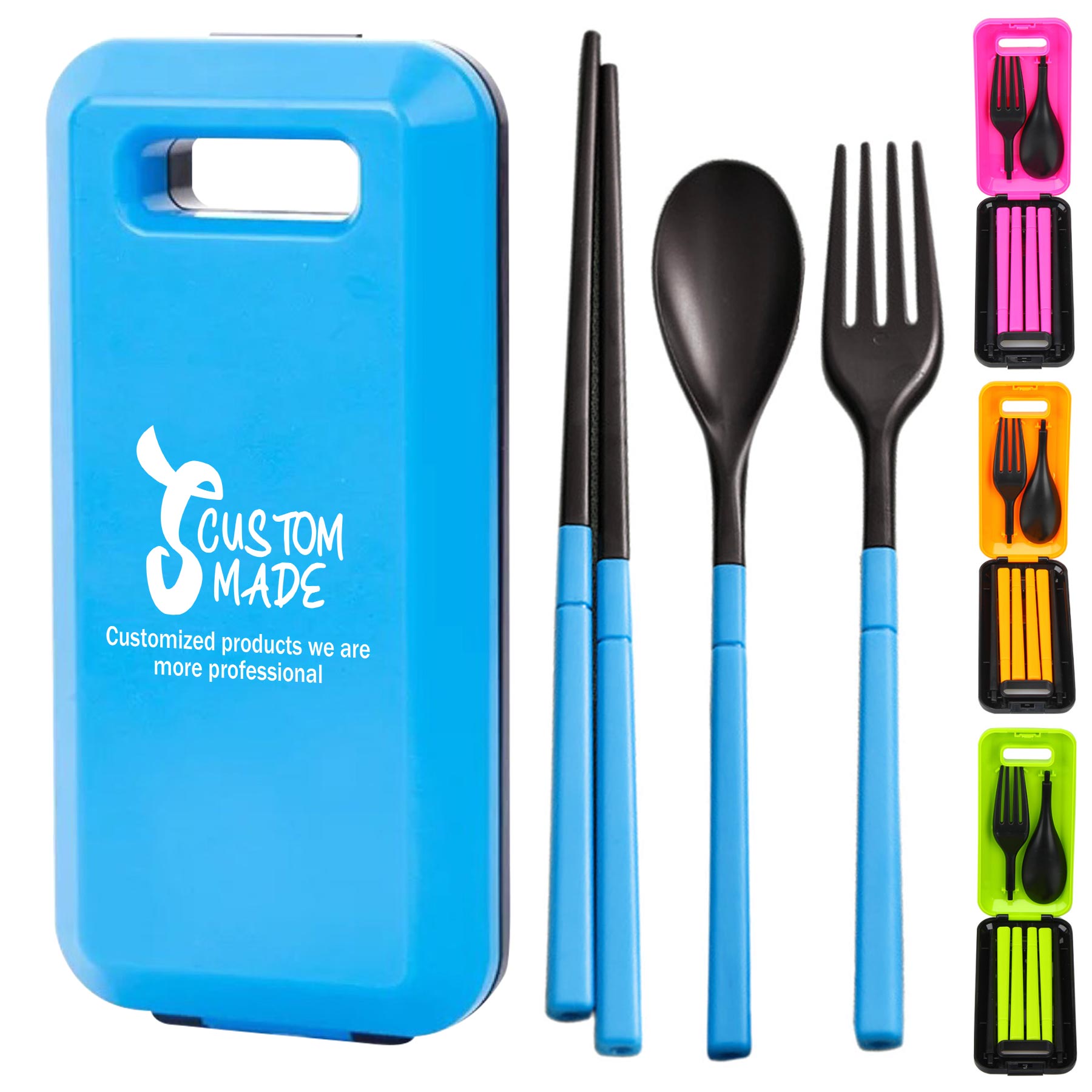 Plastic Tableware Set Travel Utensil Kit 2