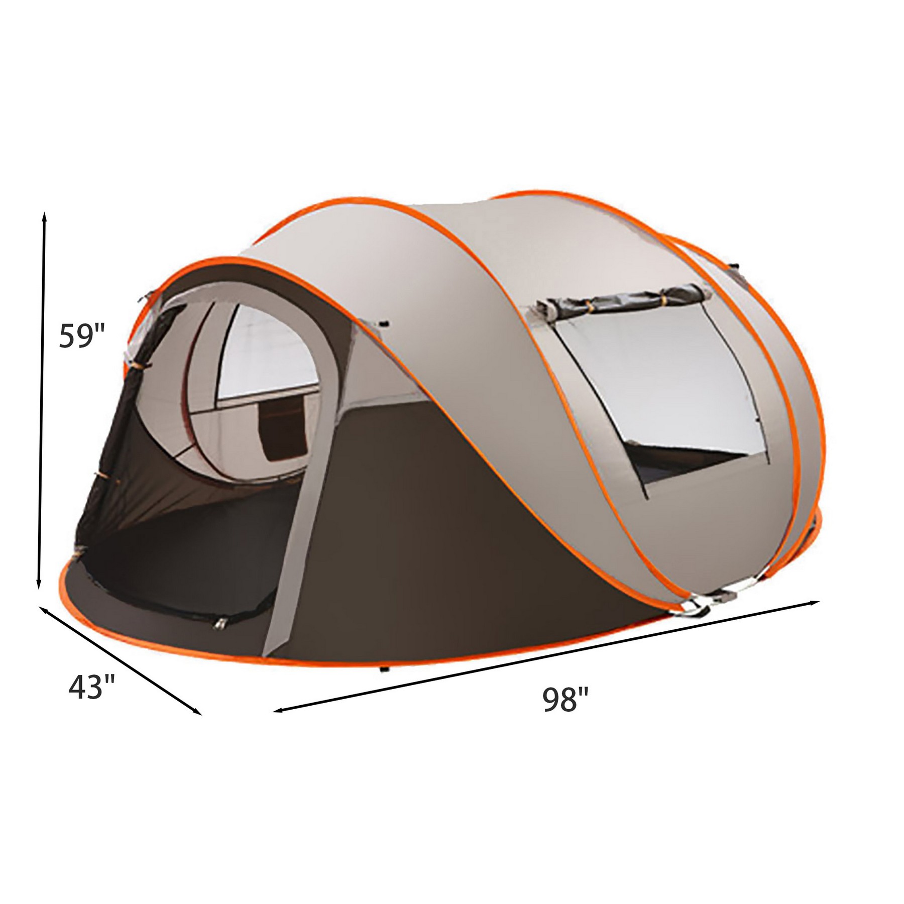 Automatic Setup Pop Up Waterproof 4-Person Camp Tent 3