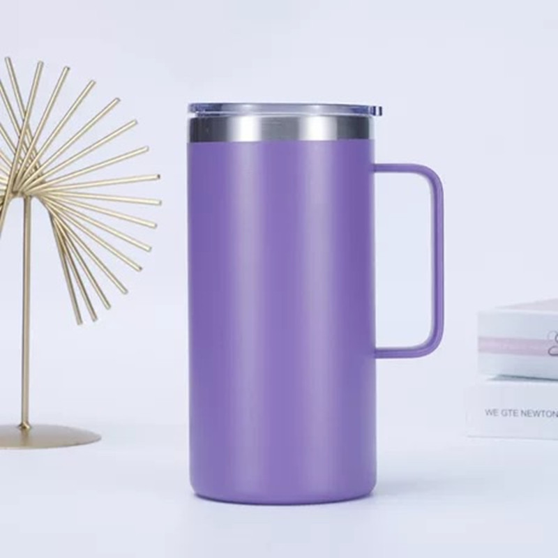 24 oz Stainless Steel Cup with Handle 1