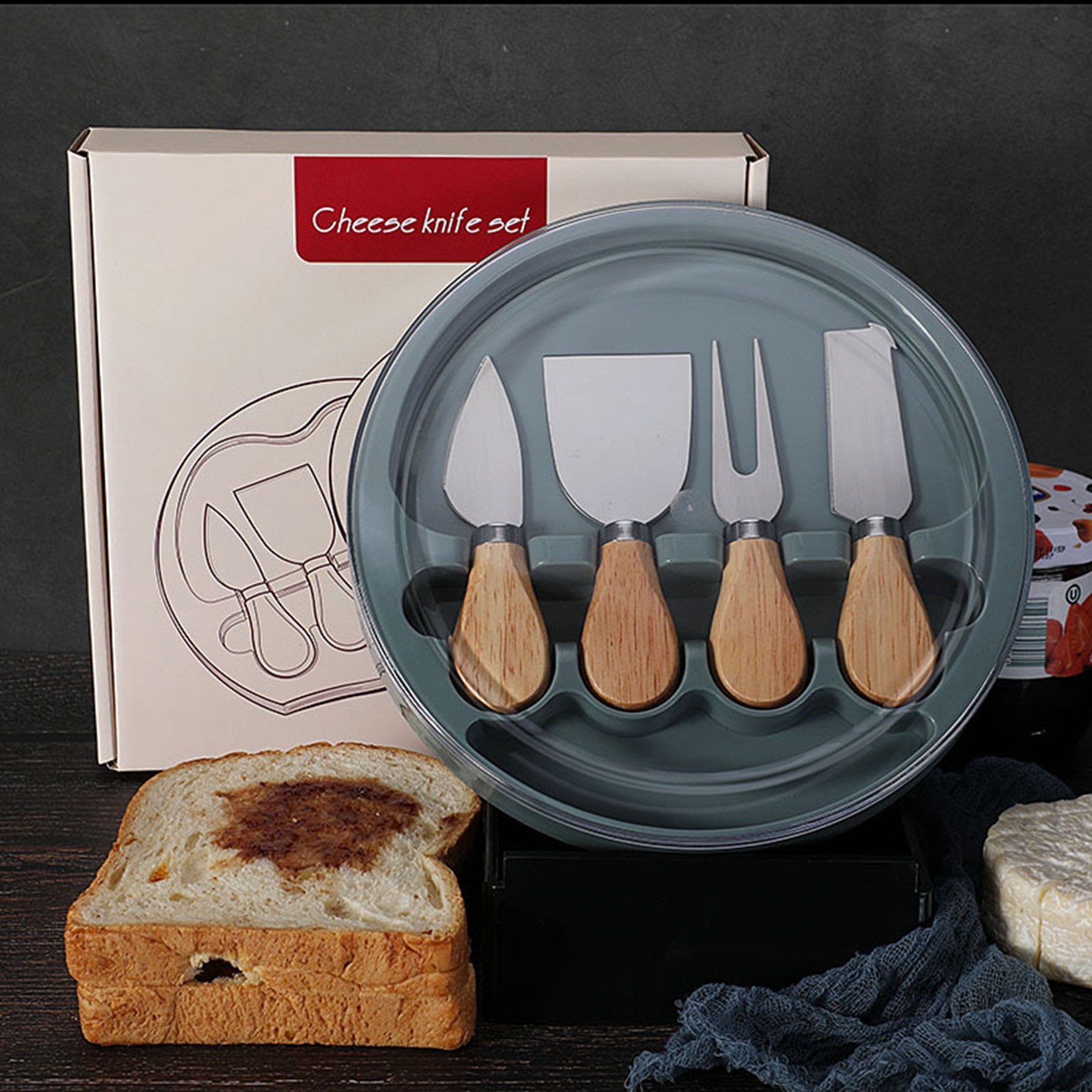 Stainless Steel Cheese 4 Knife Set 9