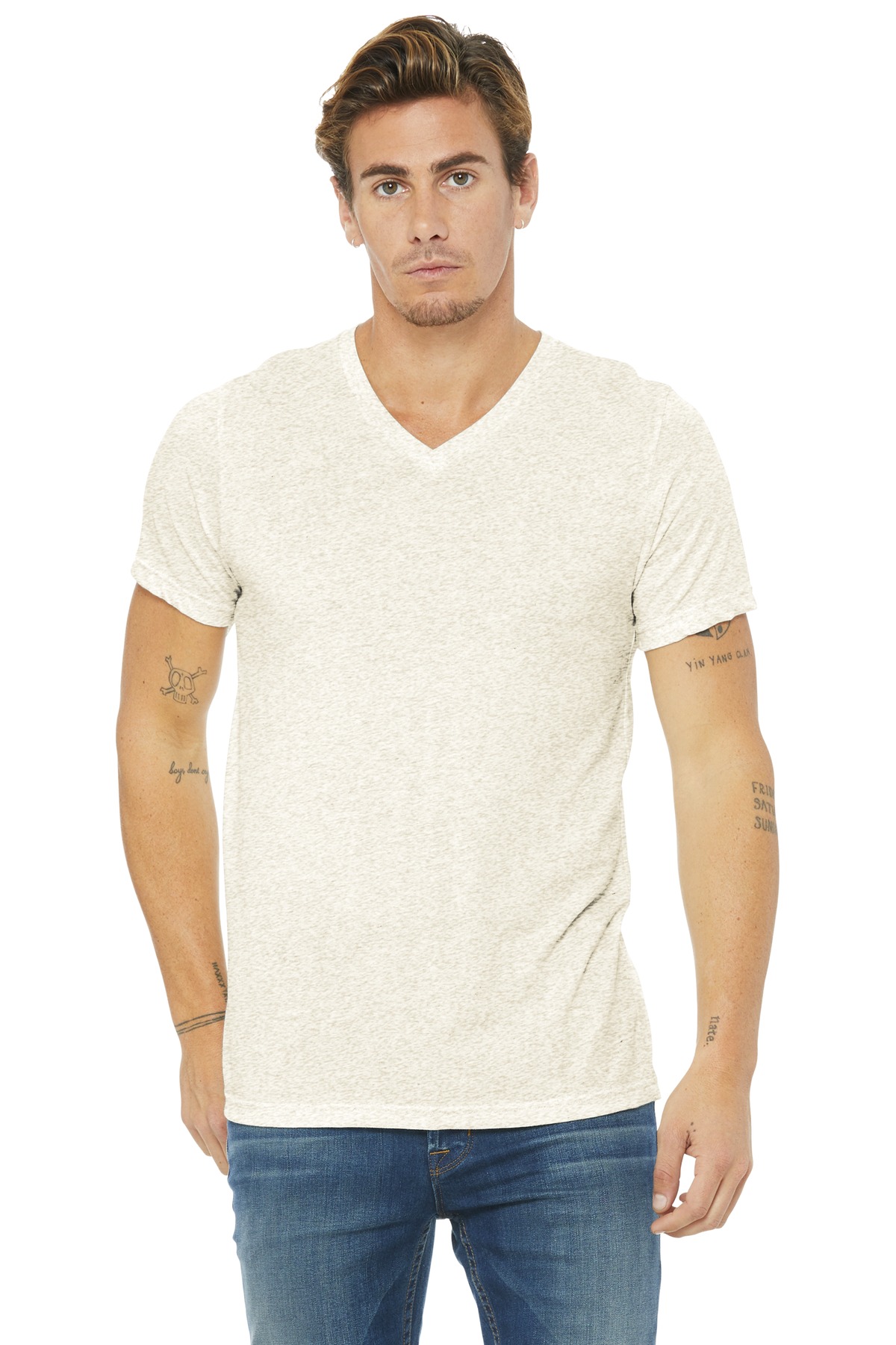 BELLA+CANVAS Unisex Triblend Short Sleeve V-Neck Te. BC3415 16