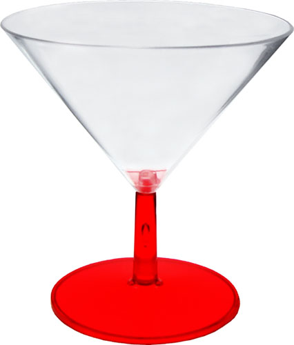 3oz Plastic Mini Stemmed Martini Glass CLOSE OUT 12