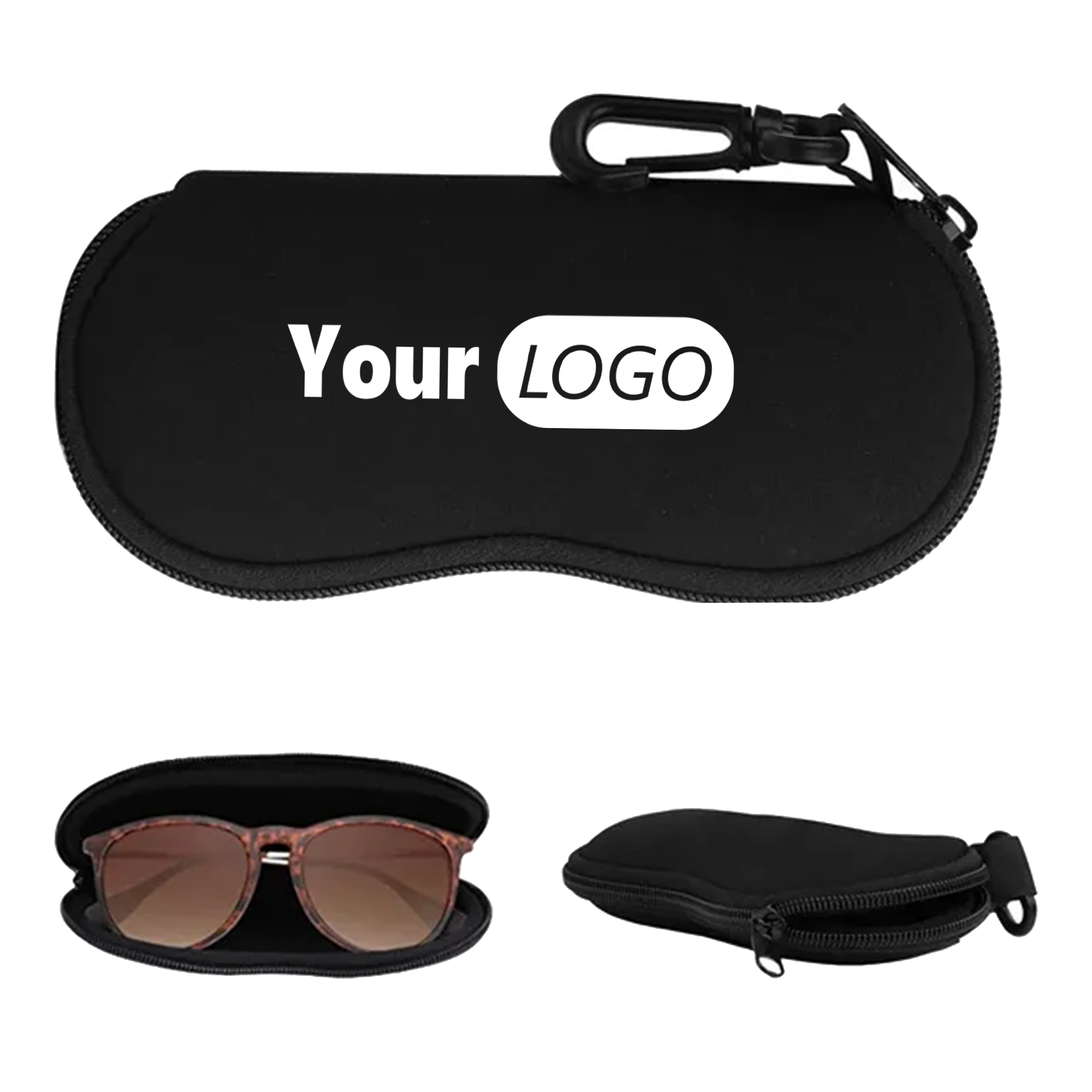 Zippered Eyeglass Case With Clip Hook 2