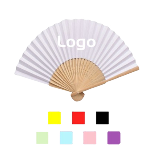 Portable Paper And Bamboo Folding Hand Fan 4