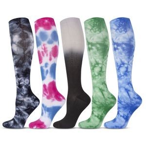 Tie-Dyed Rainbow Pressure Socks 2