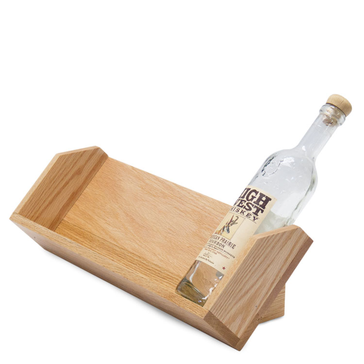Oak Shelf Style Bottle Glorifier - 5 Bottle 2
