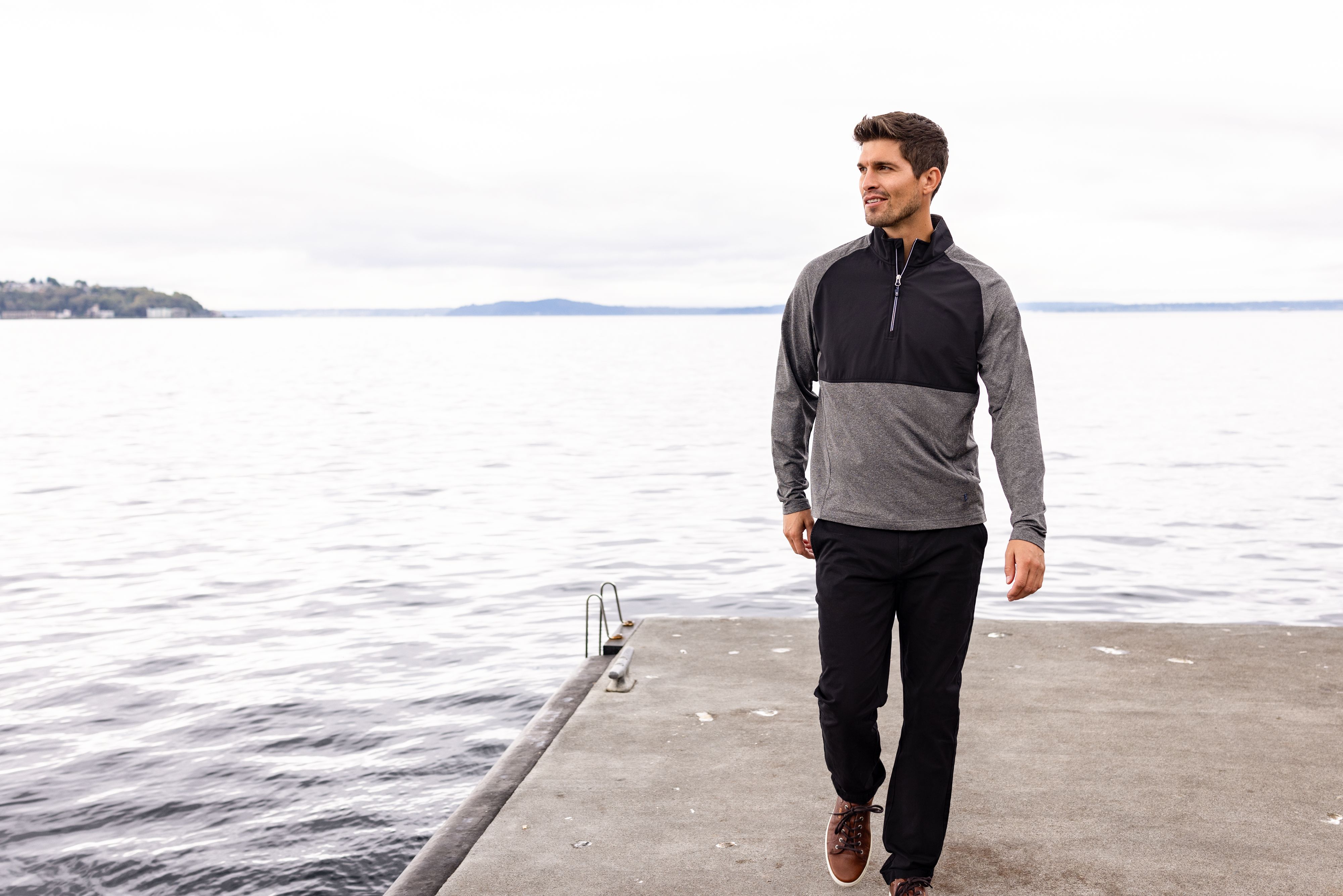 Cutter & Buck Adapt Eco Knit Hybrid Recycled Mens Quarter Zip 92