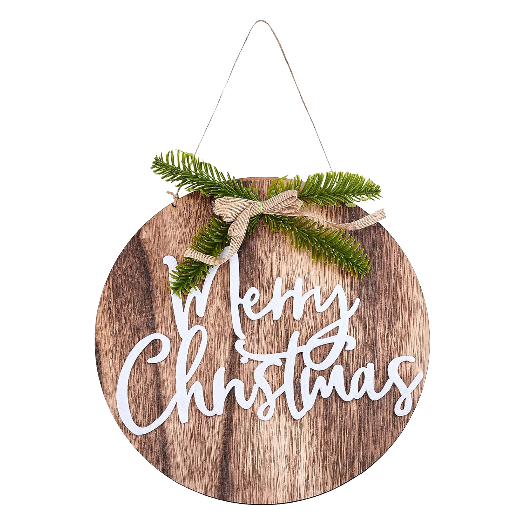 Round Wooden Decorative Pendant Festival Ornaments 15