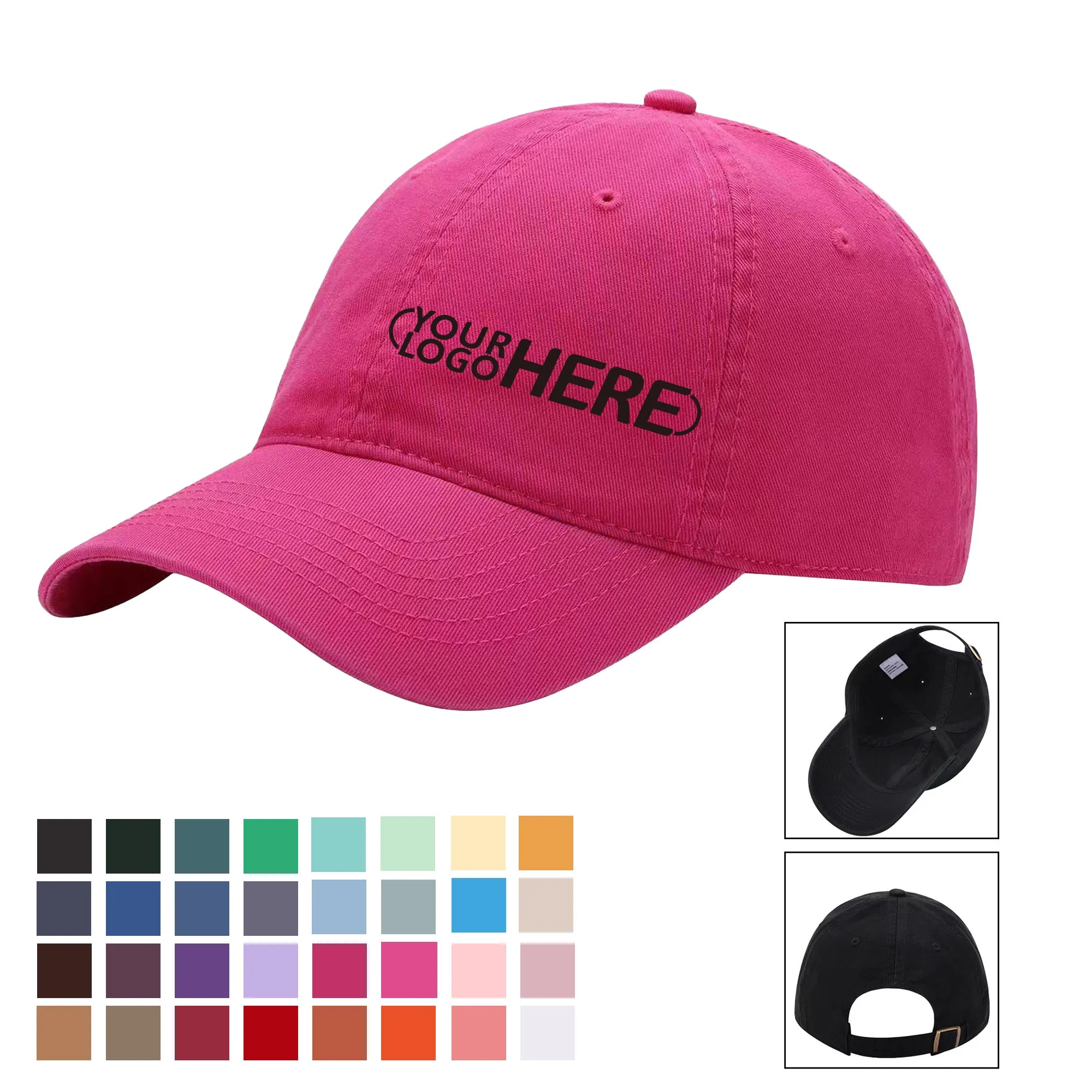 Custom Logo Adjustable Cotton Baseball Cap