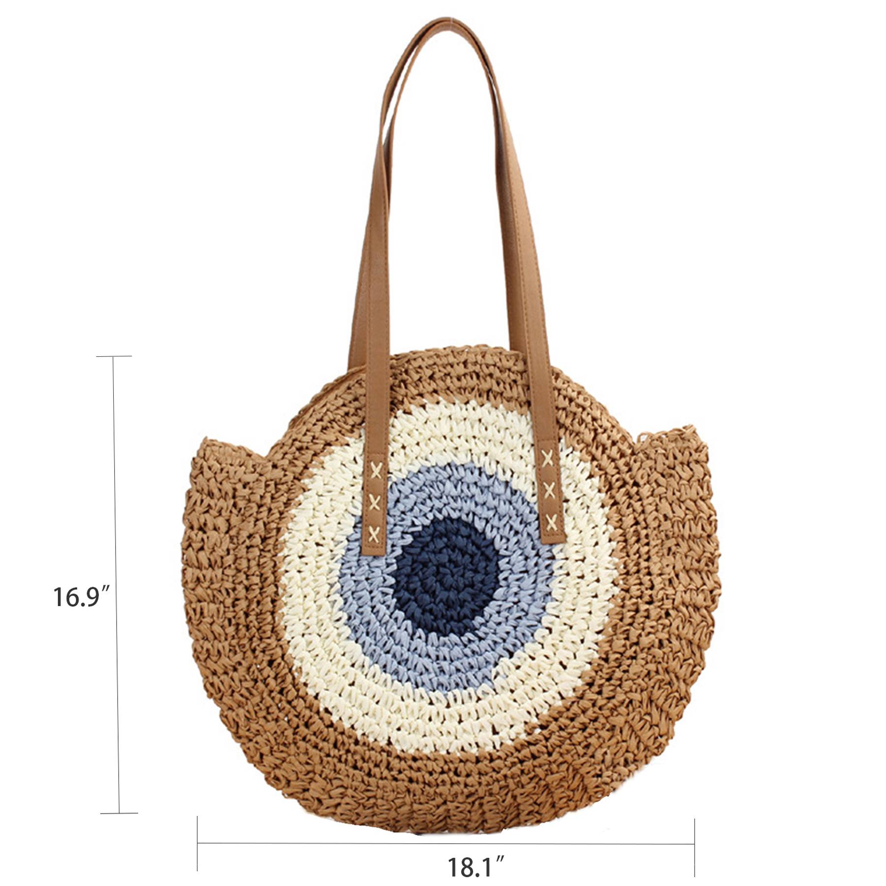 Jute Straw Summer Beach Tote Bags for Vacation Travel, custom tote bag with logo imprint 7