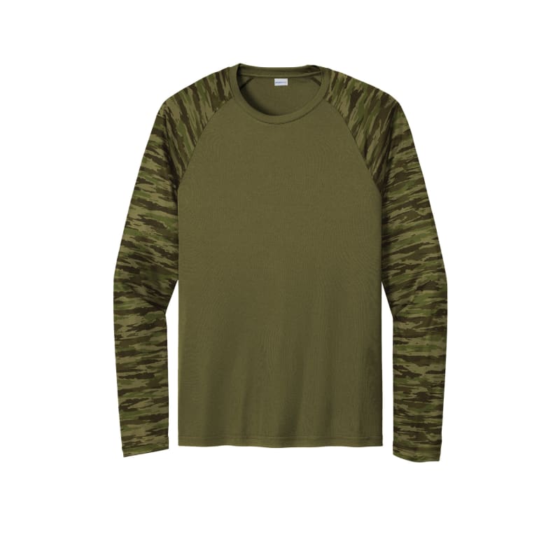 Sport-Tek Drift Camo Colorblock Long Sleeve Tee 3