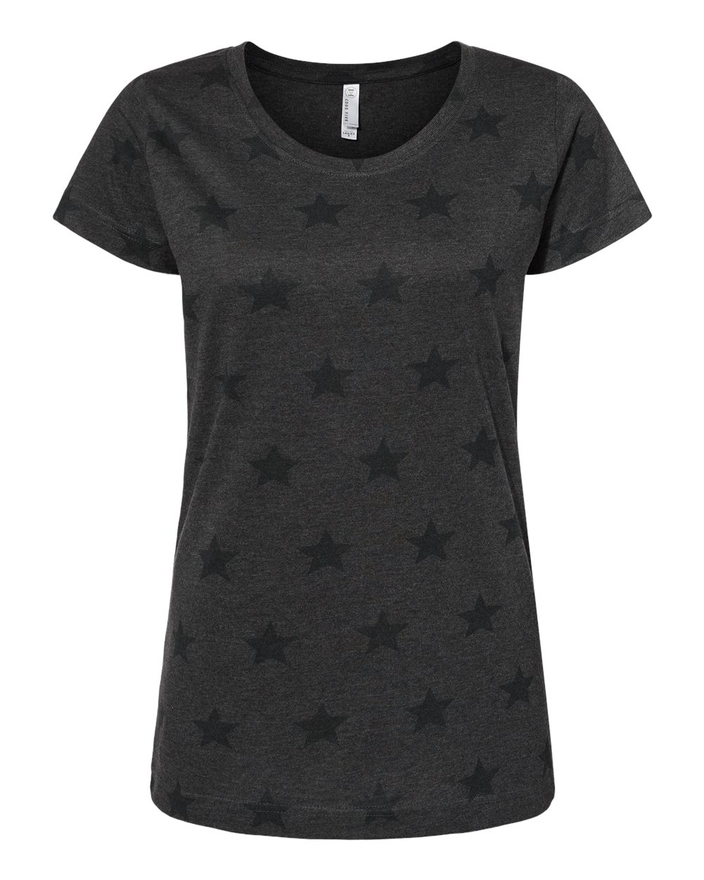 Women's Star Print Scoop Neck Tee - 3629 31