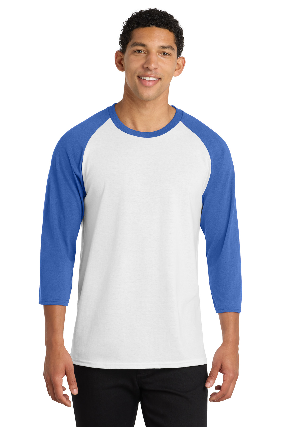 Port & Co Core Blend 3/4-Sleeve Raglan Tee. PC55RS 19