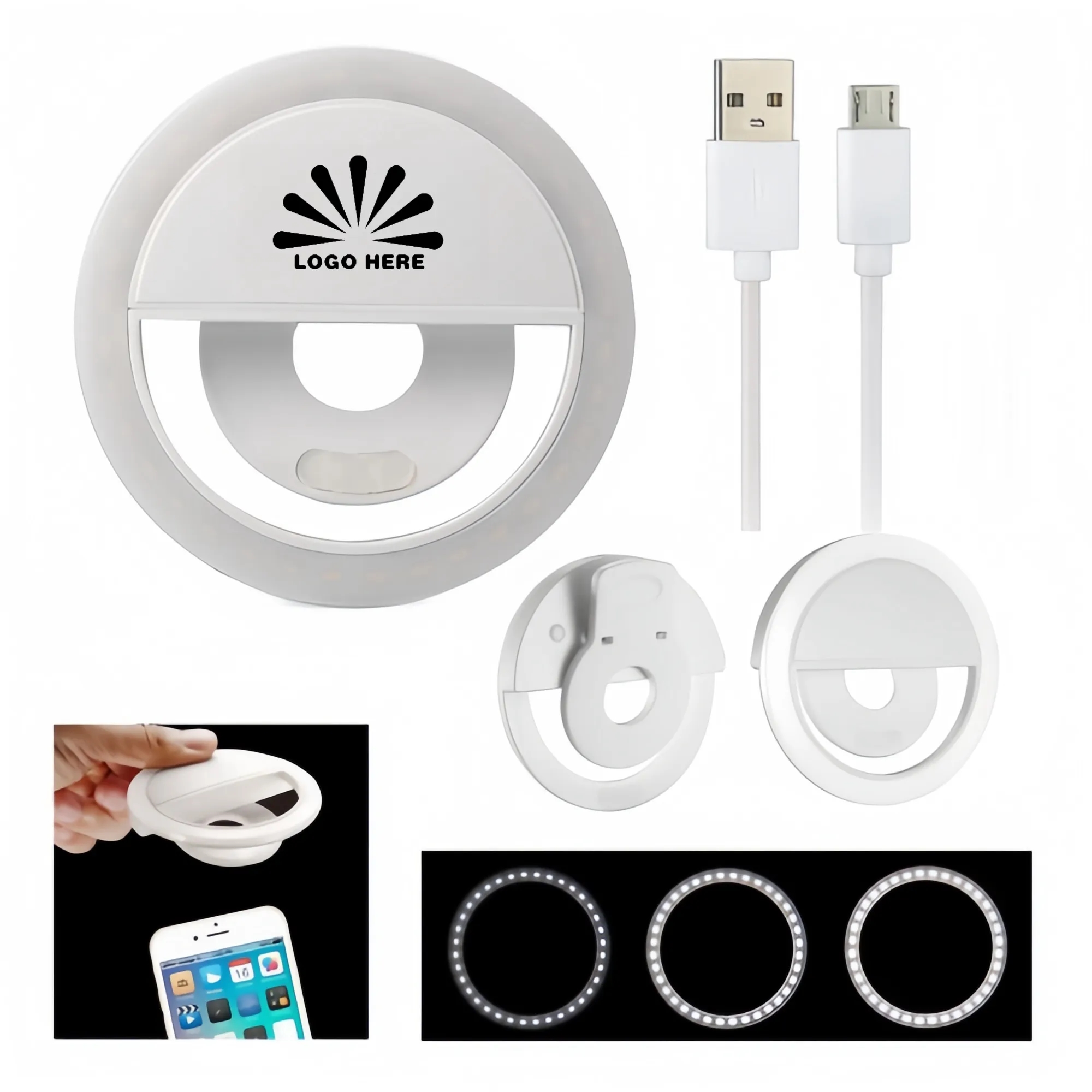 PrimaryItem Color Selfie Ring Light Phone Attachment