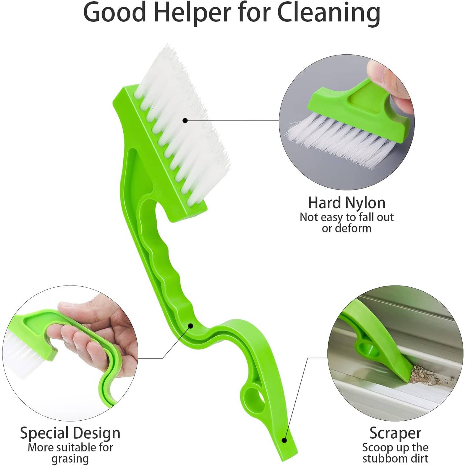 Plastic Groove Cleaning Brush for Kitchen & Window Tracks 8