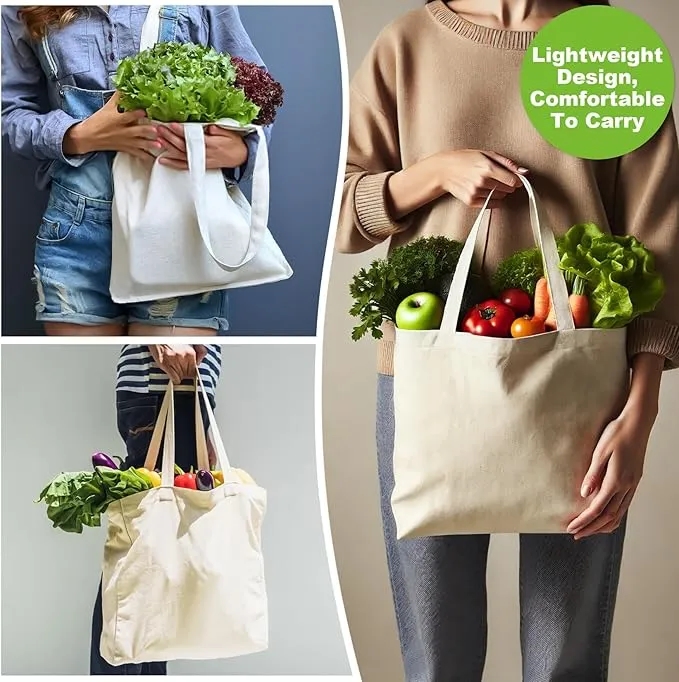 Blank Reusable Grocery Canvas Tote Bags 4