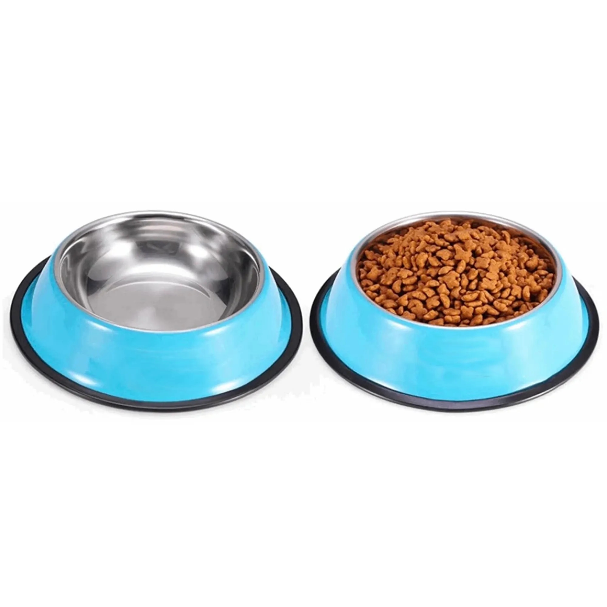 5.9"Pet Anti Spill Stainless Steel Food And Water Basin 6