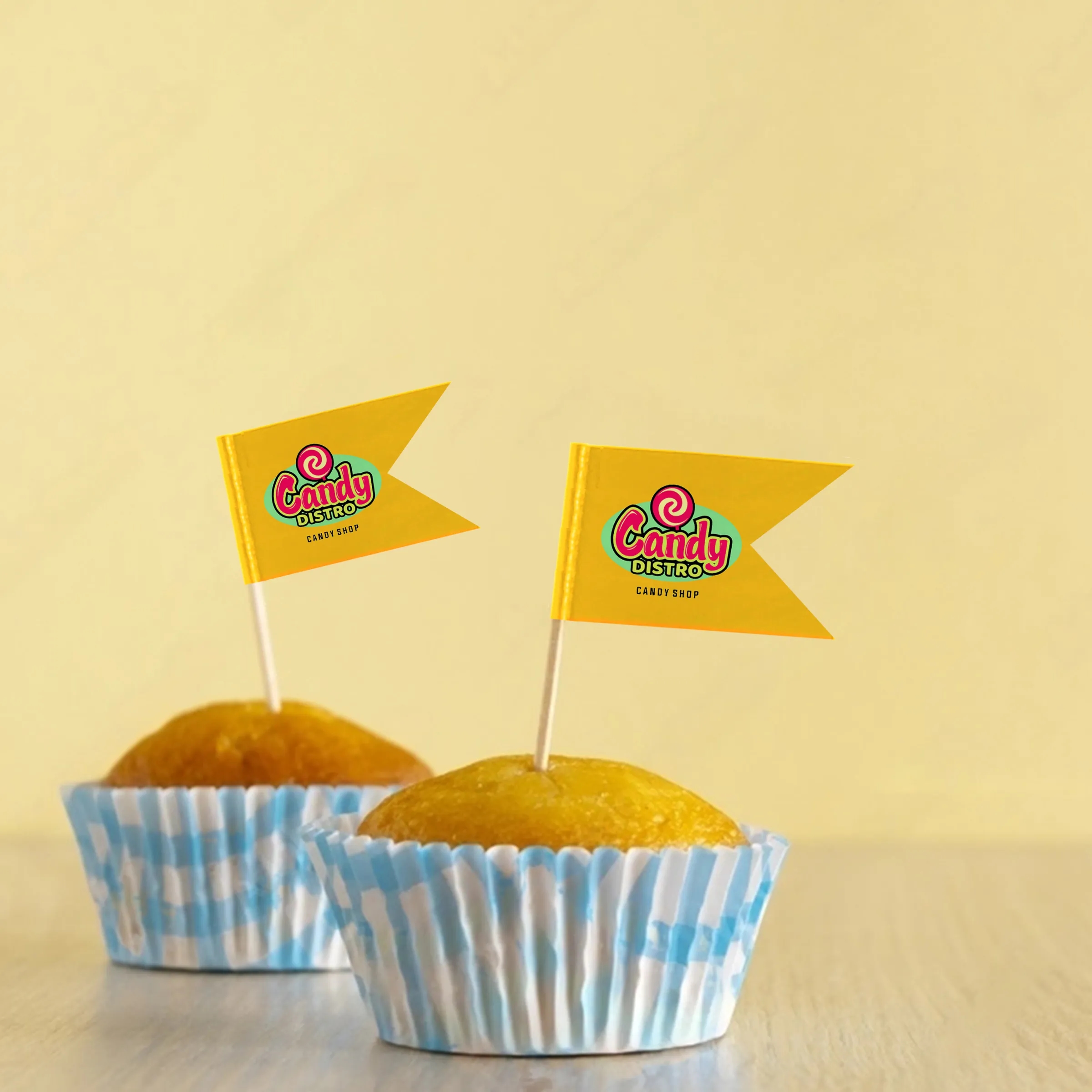 Custom Paper Toothpick Flags - Style C Flag Size 1.5" x 2.5" 6