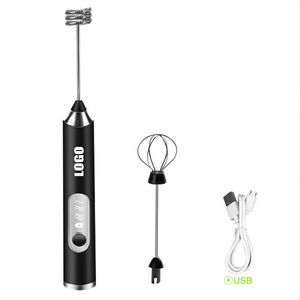 Dual Heads Rechargeable Coffee Mixer Egg Whisk 7