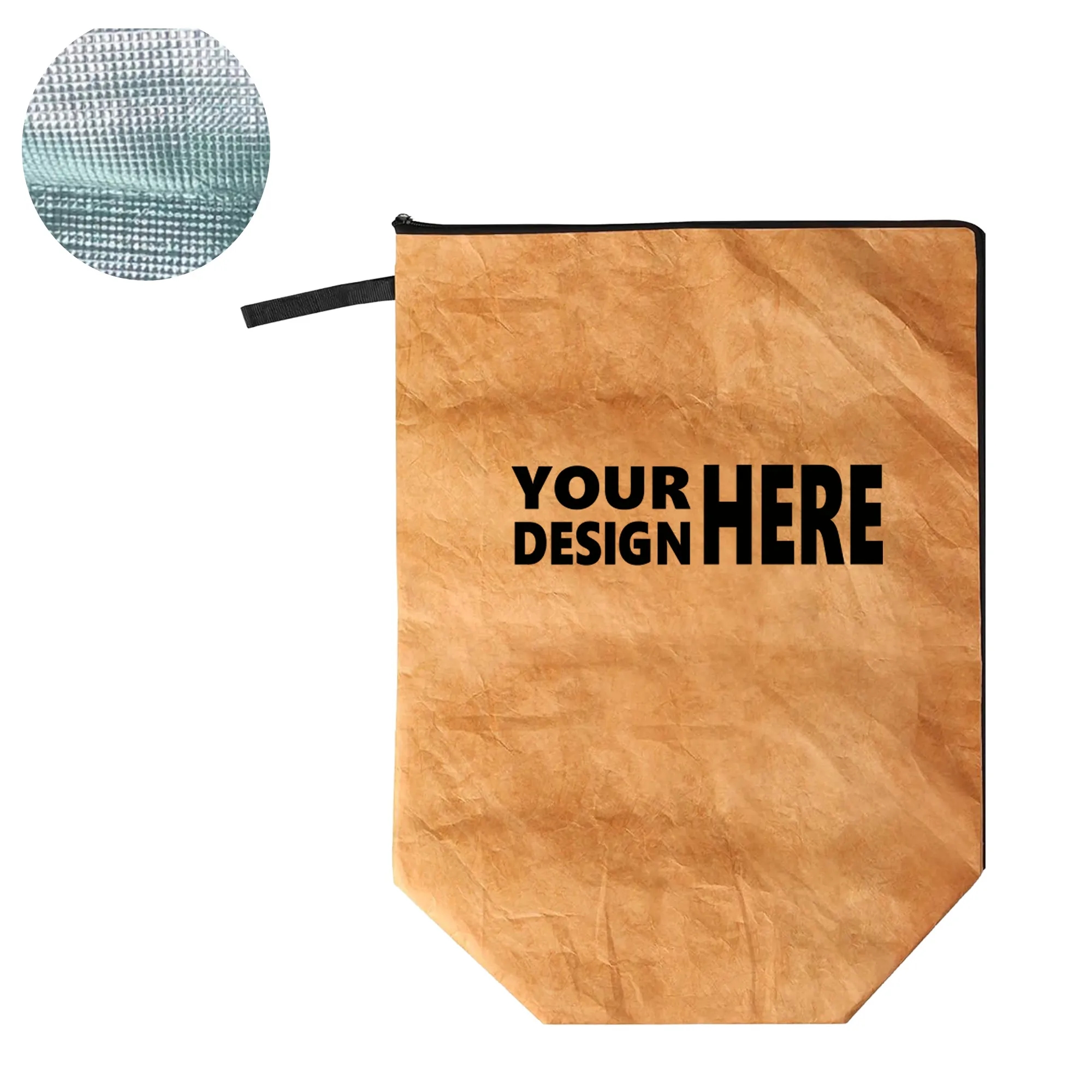 Reusable Large Capacity Zipper Insulated Bag