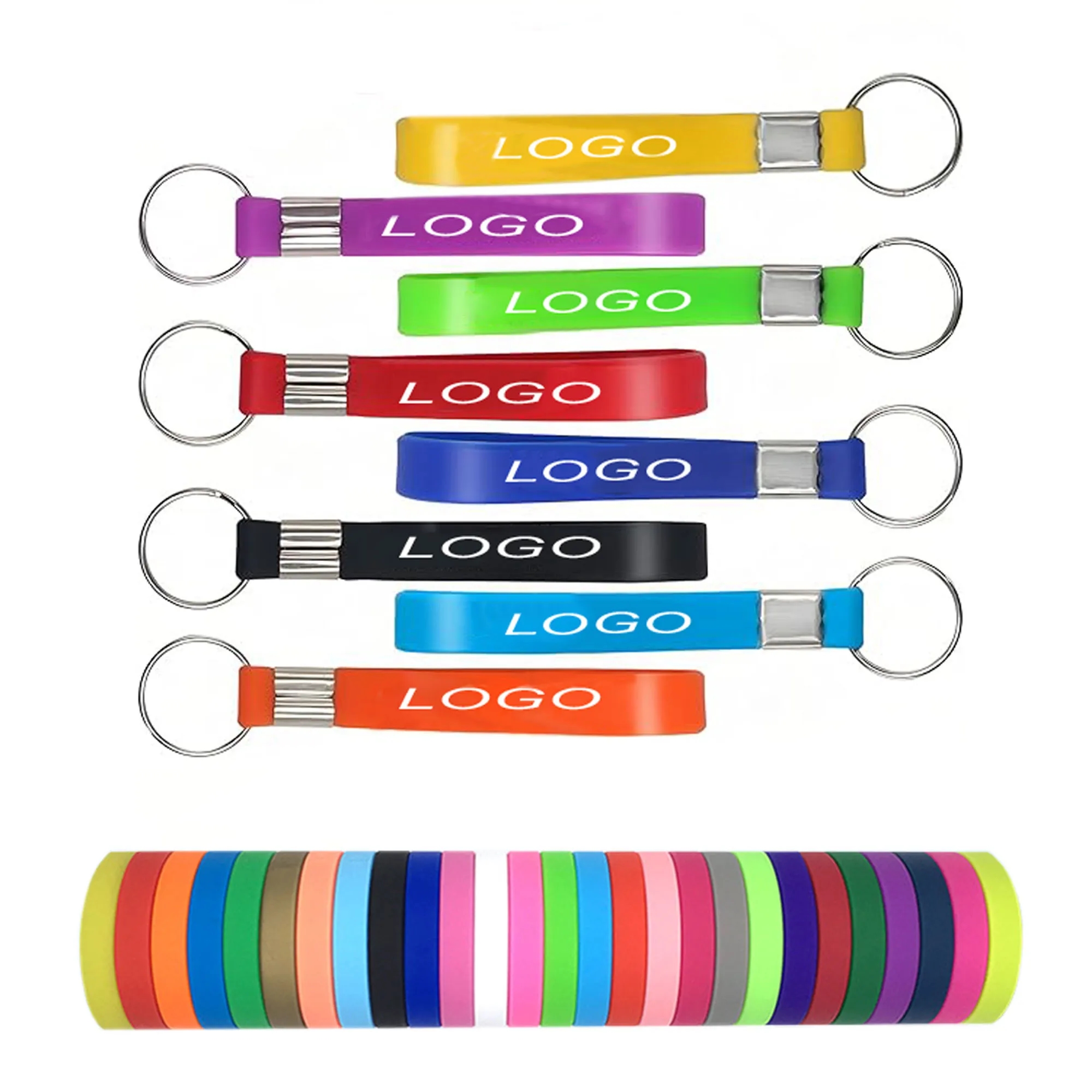 Custom Silicone Bracelet Key Chain 2