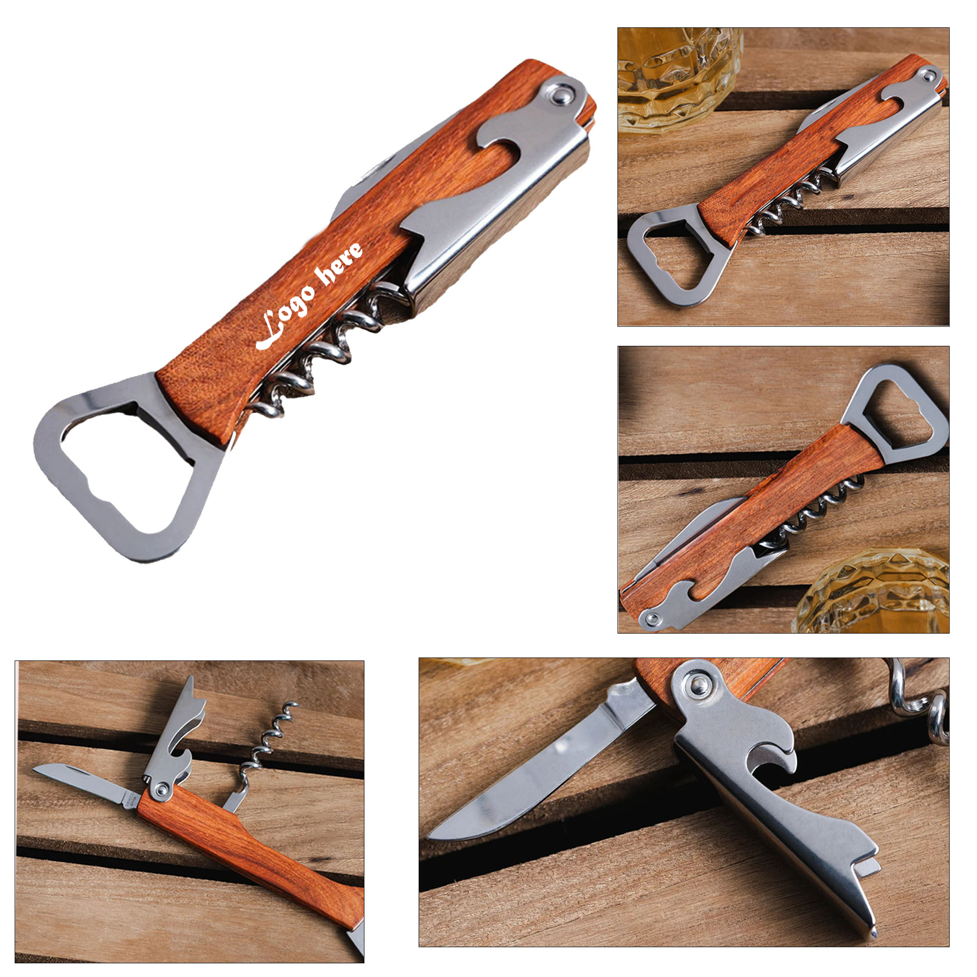 Wood Handle Beer Bottle Opener 3