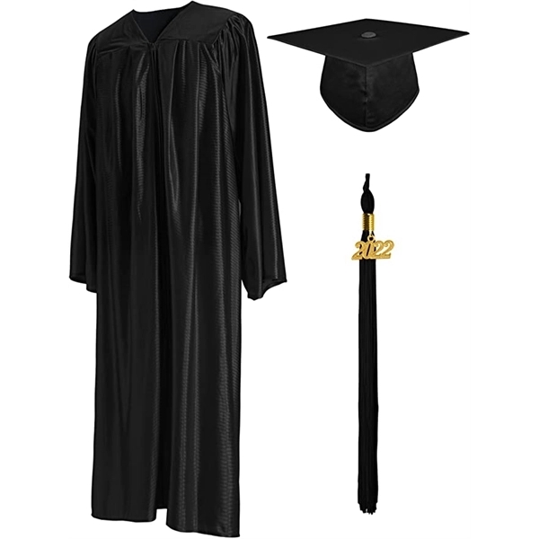 Shiny Graduation Gown Cap Tassel Set 5
