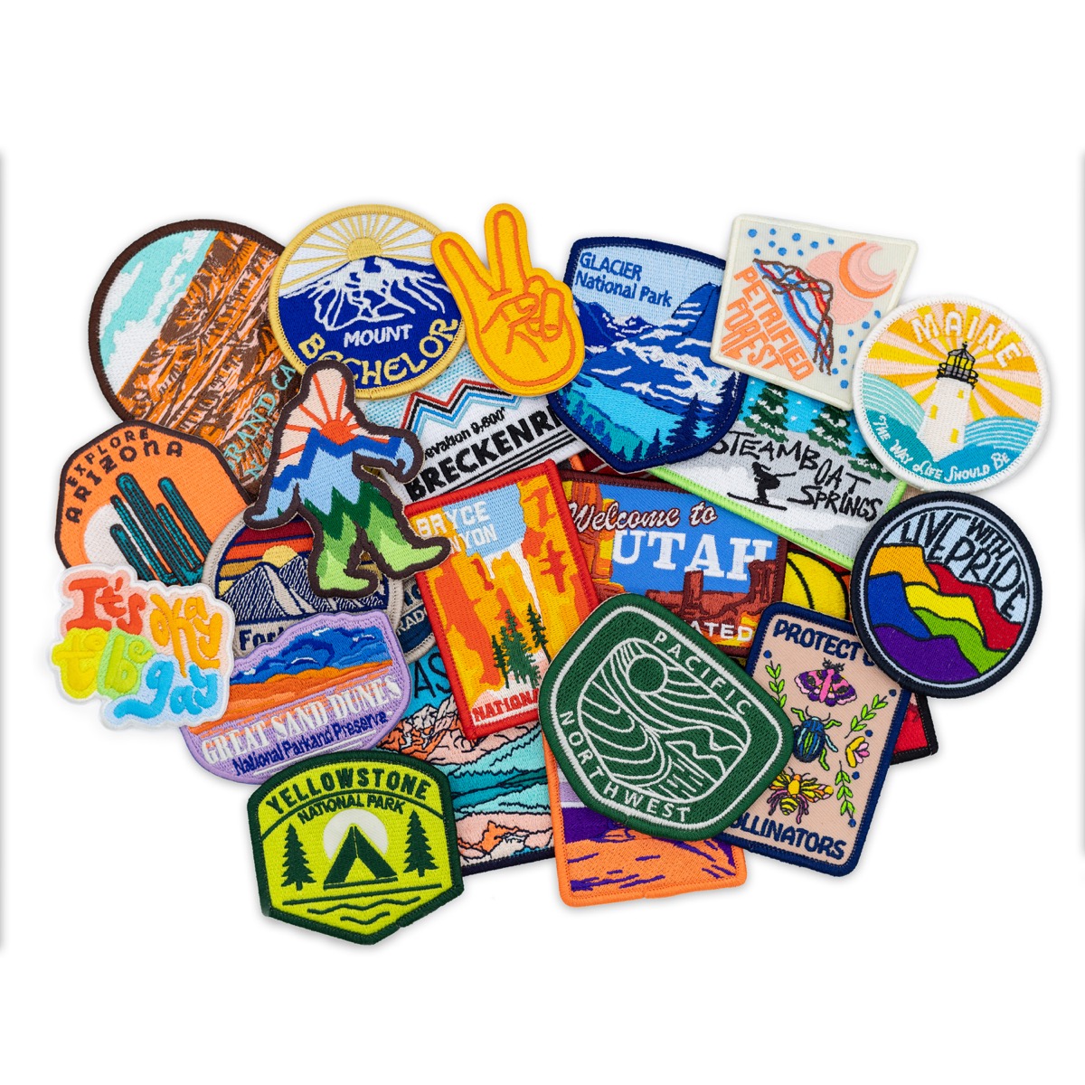 Eco-friendly Embroidered Sticker Patch (RPET) 3