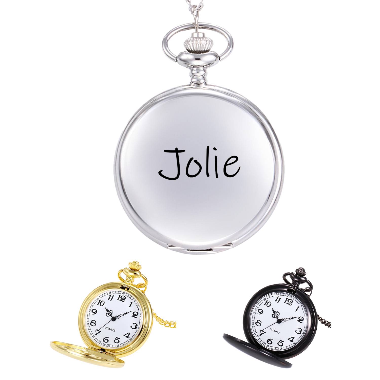 Classic Smooth Round Vintage Quartz Pocket Watch 1