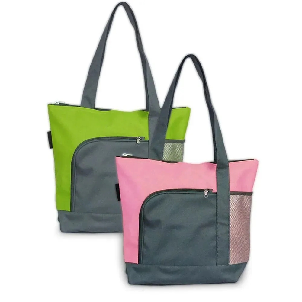 600D Polyester Canvas Zipper Tote 4