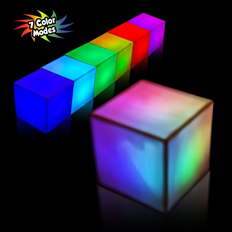 Cube Square Multi Color Light Up Glow LED Shape 2