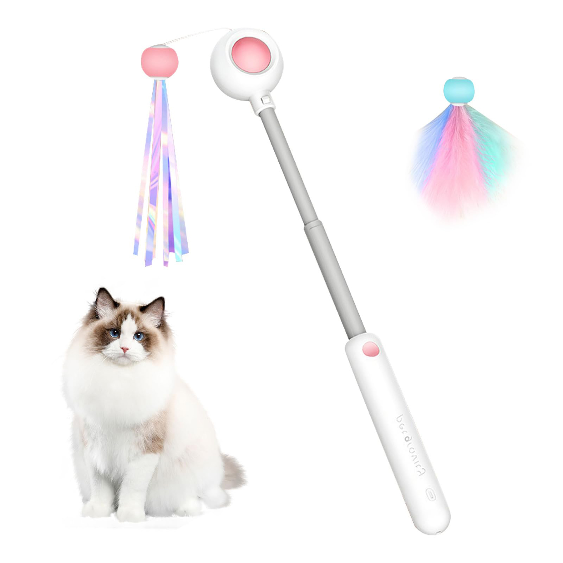 Retractable Cat Teaser Wand Toy 2