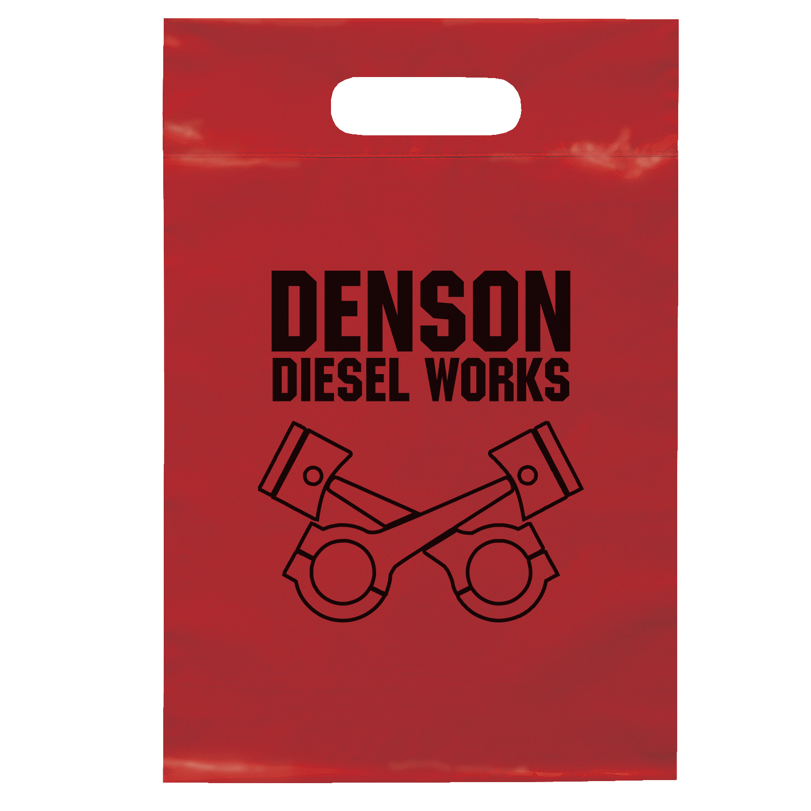 Die Cut Handle Bag - 9 1/2W x 14H - Flexo Ink Print 12