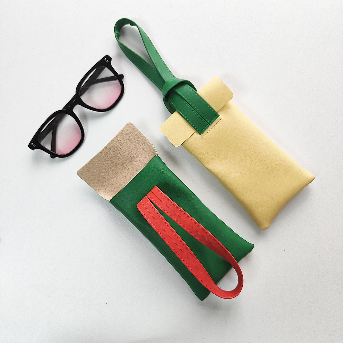 Glasses Bag Anti-Pressure Contrast Color Sunglasses Storage 9