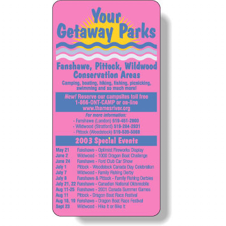 Fluorescent Pink Paper Roll Labels Stock Rectangle (2"x4")