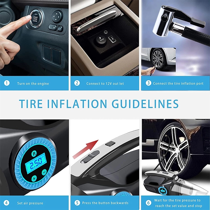 Car Vacuum Cleaner With Tire Inflator 5