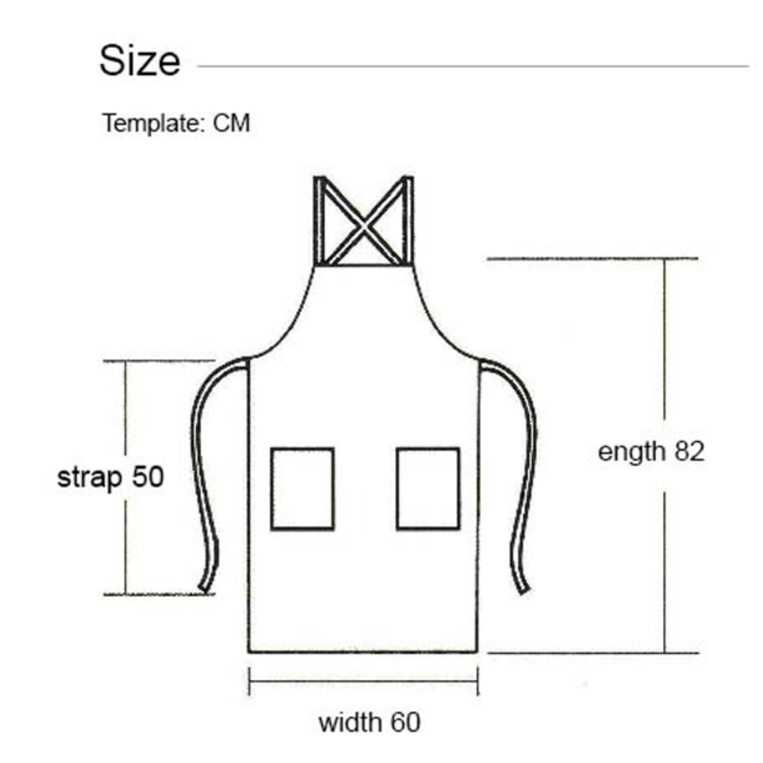 12 oz Woven knitted Kitchen Apron w/ 2 pocket, Striped Strap 2