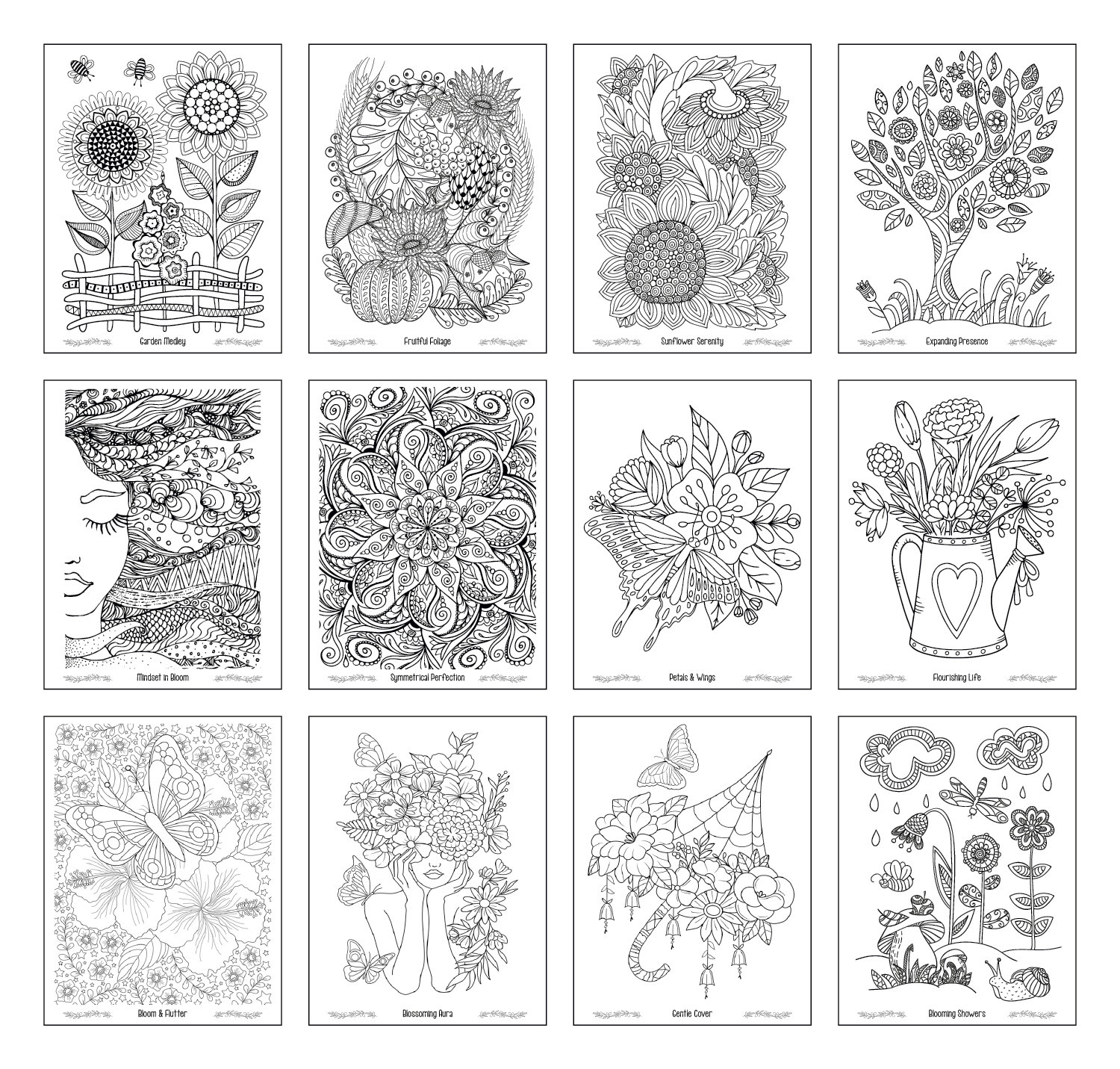 Good Value™ Floral Bliss Adult Coloring Book 21