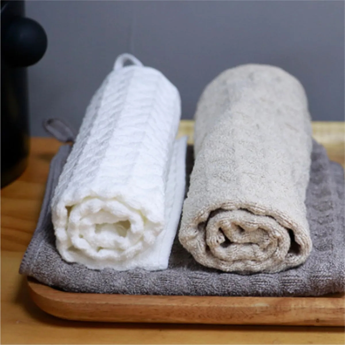 Waffle Microfiber Kitchen Towel With Hanging Loop 7