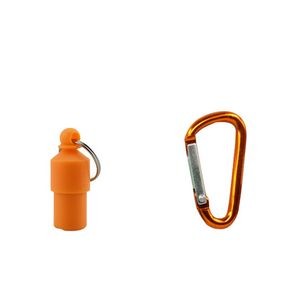 Sturdy Metal Capsule Shaped Dog ID Tag With Carabiner 9