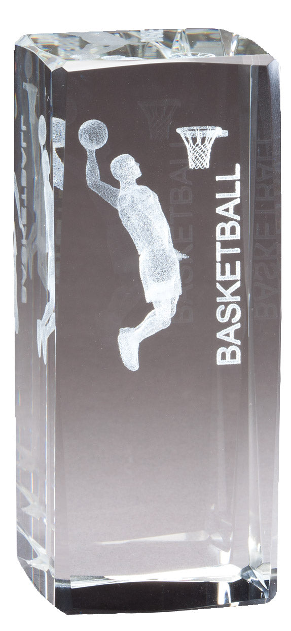 Crystal With 3-D Sports Image 4