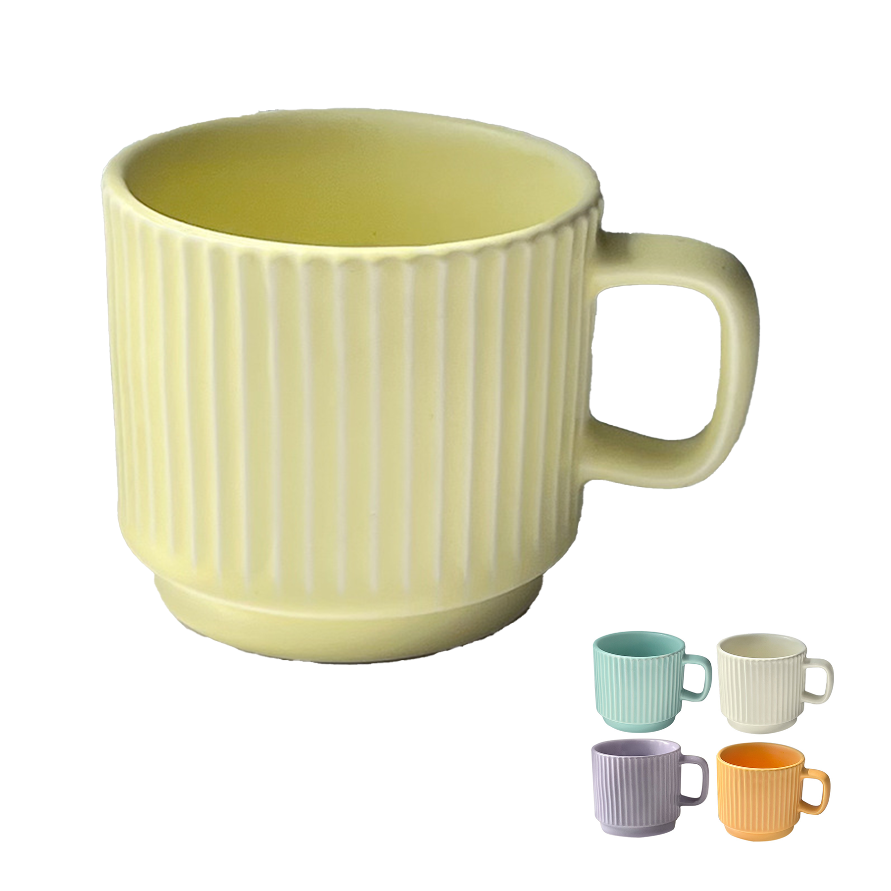 9 Oz Porcelain Coffee Mugs With Handles 3