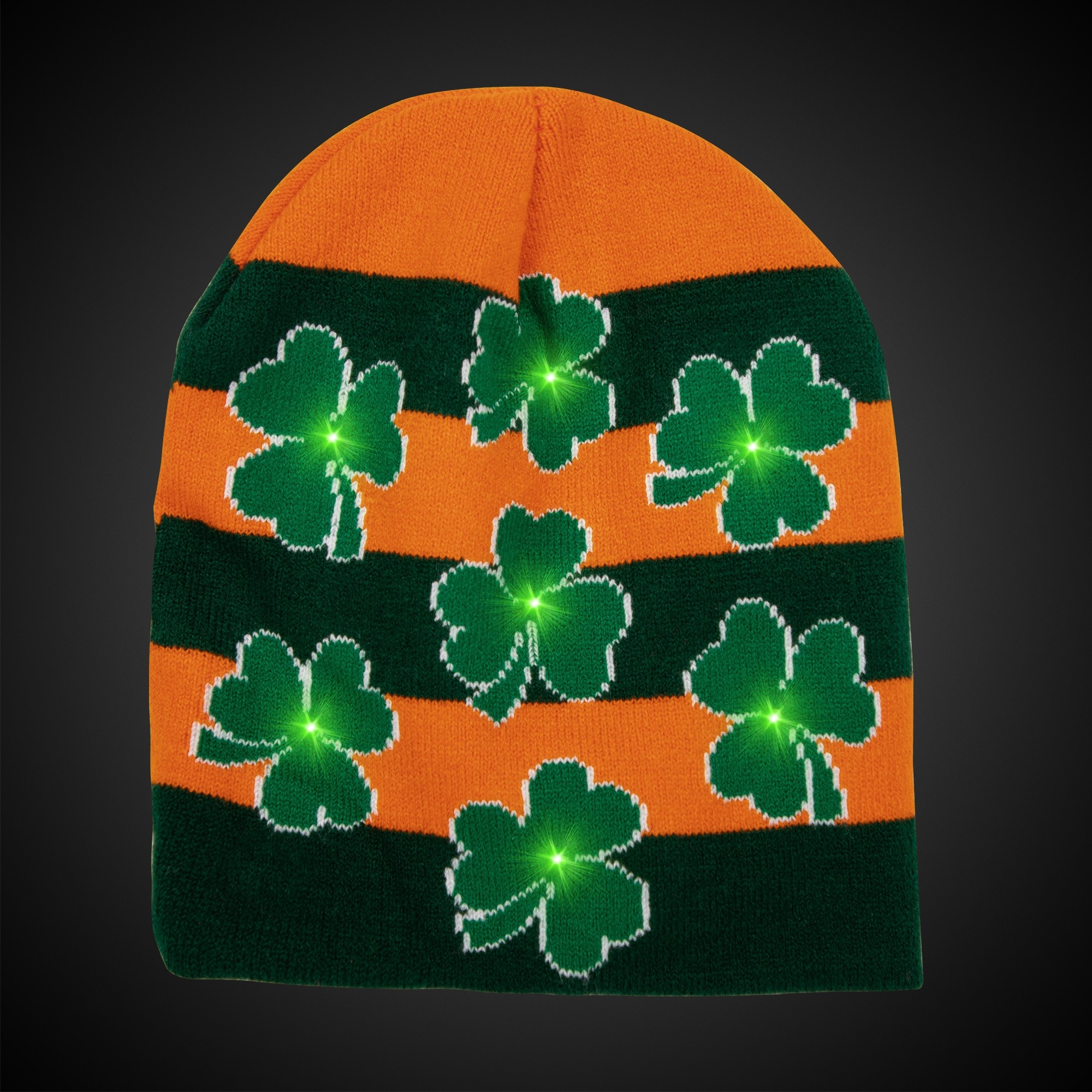 Light Up Clover Knit Hat 3